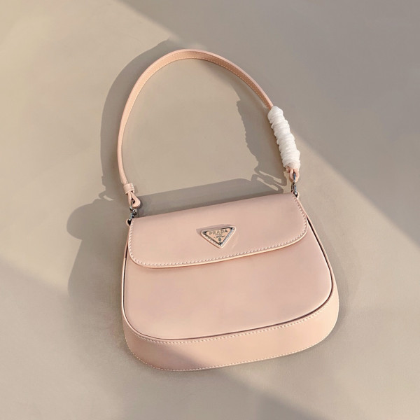 Pra*a cleo brushed leather shoulder bag with flap