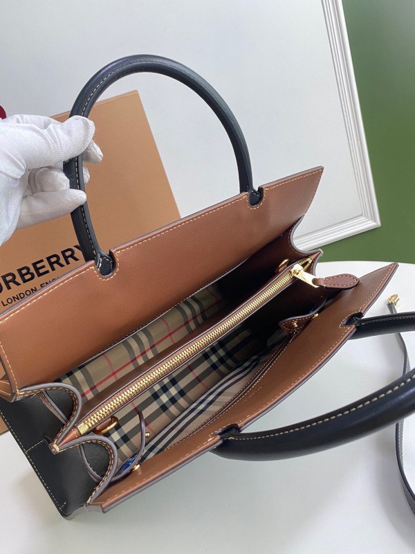 B**rry small vintage check two-handle title bag