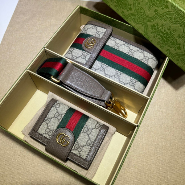 G*u*i ophidia gg mini bag and detachable wallet