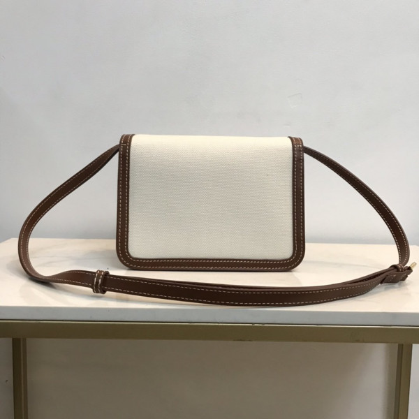 B**rry two-tone canvas and leather tb bag