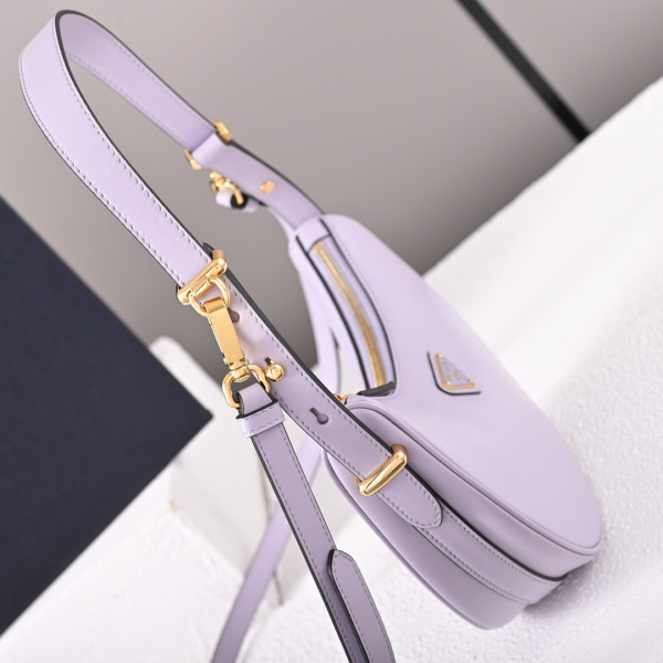 Pra*a arqué leather shoulder bag-22.5*18.5*6cm