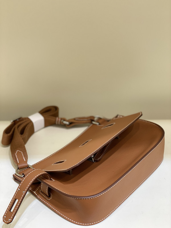 H**mes jypsiere mini bag in swift leather gris meyer