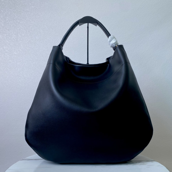 Pra*a large leather shoulder bag