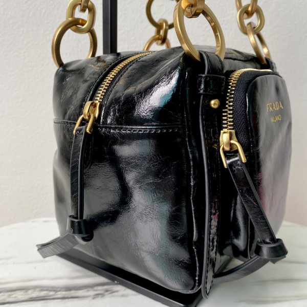 Pra*a dangle leather top-handle mini-bag
