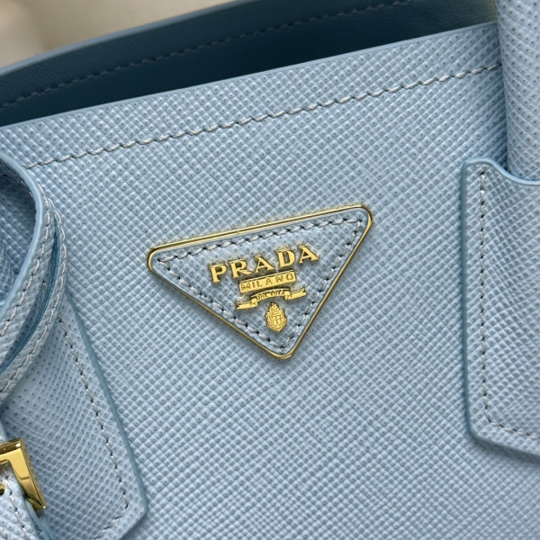 Pra*a small double saffiano leather bag