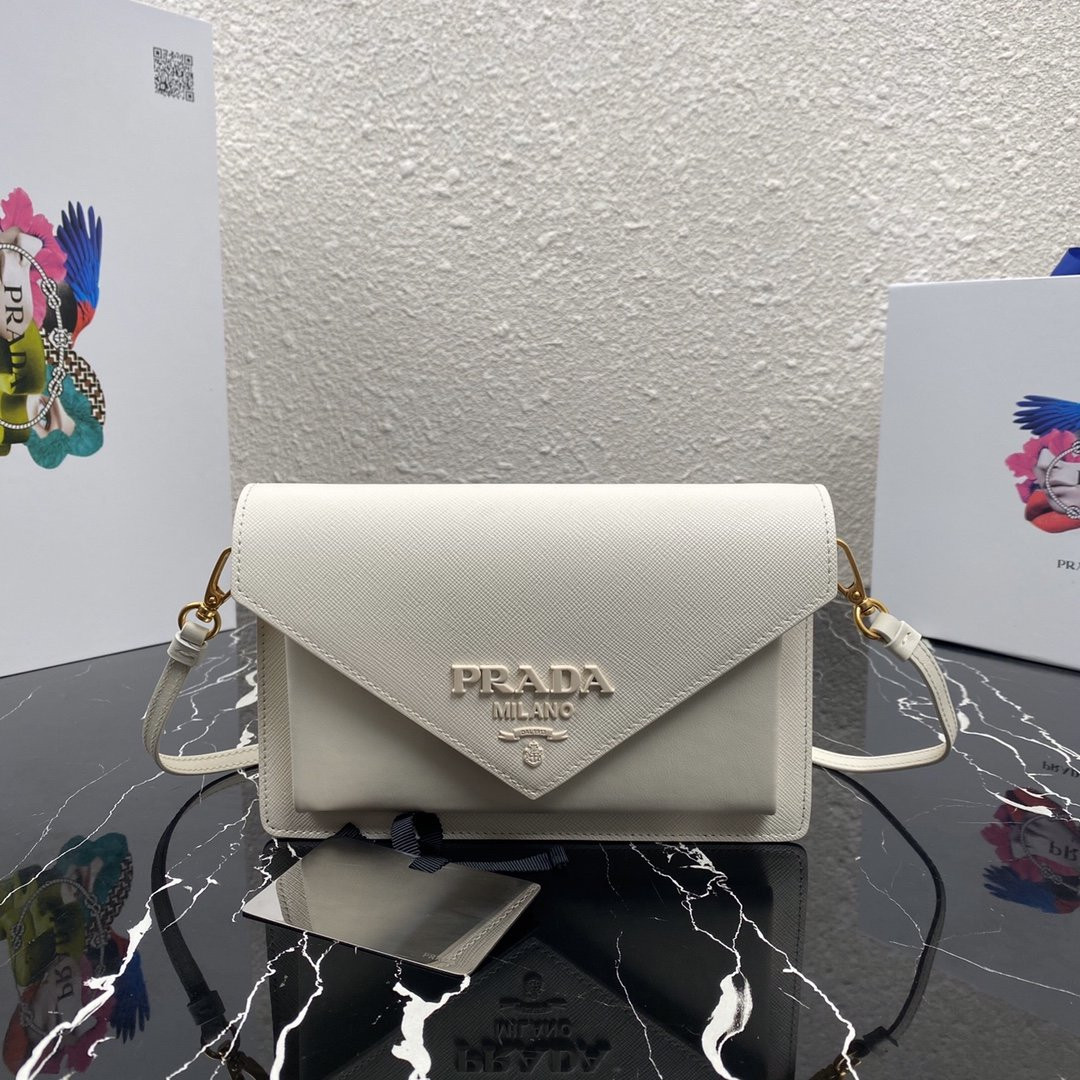 Pra*a saffiano leather mini-bag
