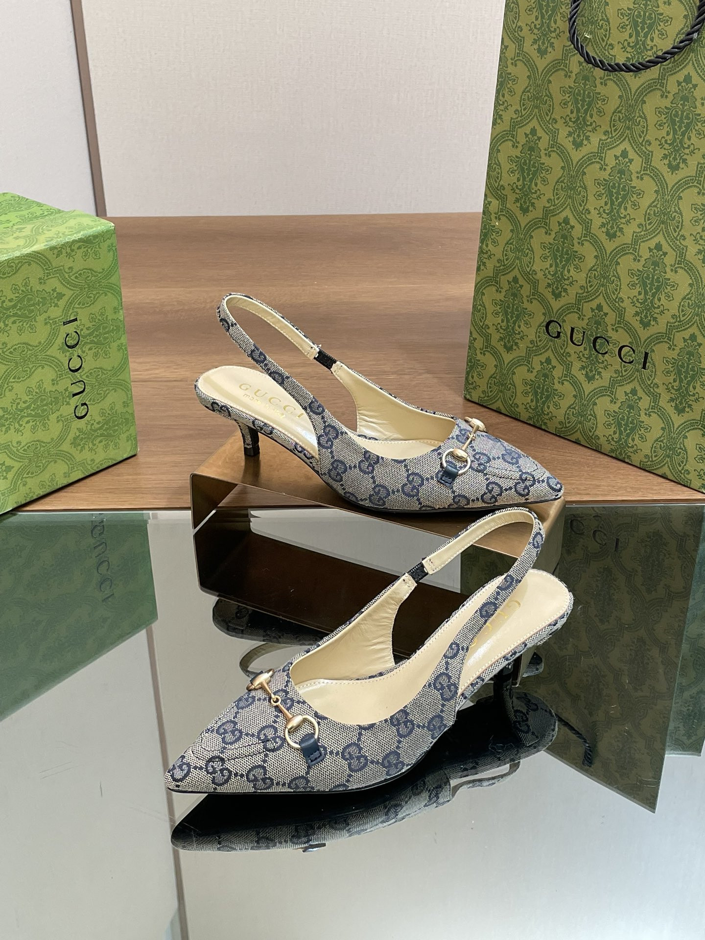 G*u*i women's gg slingback pump-4.5cm